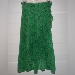 Wrap skirt with belt